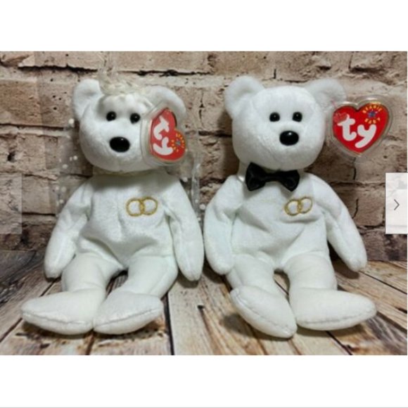Ty Other - TY Beanie Babies Mr & Mrs Bears 2001 Bride & Groom